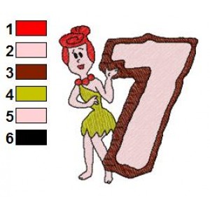 Alphabets 7 With The Flintstones Embroidery Design